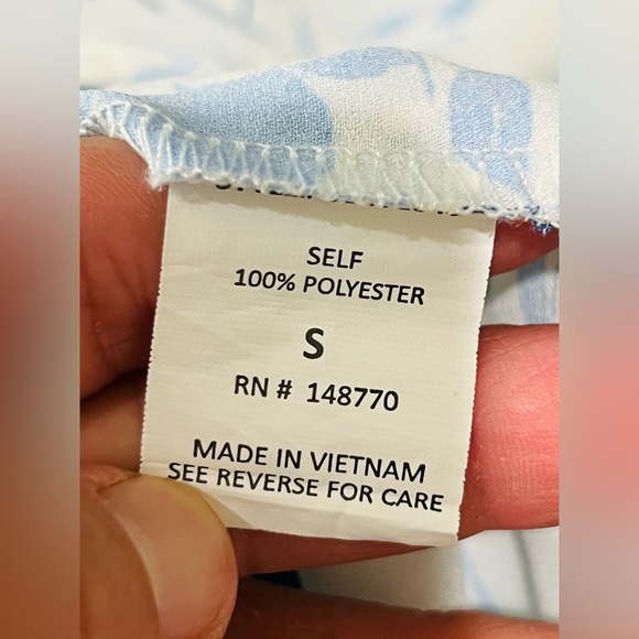 Sienna Sky floral bare shoulders peplum top with bow tie waist size S - Picture 7 of 12